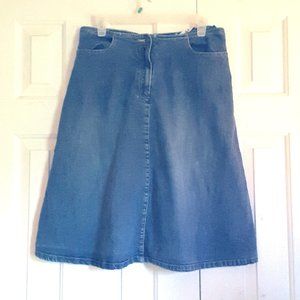 Girls Midi Denim Skirt Size